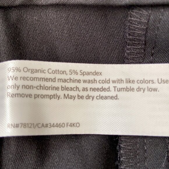 EILEEN FISHER Black Blue Slim Ankle Pants SIZE Large NWT $158 Organic Cotton - Picture 5 of 5